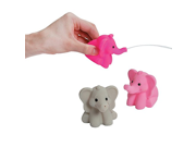 Vinyl Rubber Pink and Gray Elephant Squirt Toys 1 Dozen