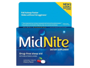 MidNite Sleep Aid Dietary Supplement 10 Chewable Tablets Cherry Flavor Pack of 6