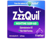 ZzzQuil Nighttime Sleep Aid 12 LiquiCaps per Box 3 Boxes