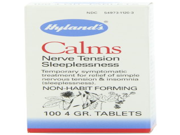 Hylands Calms Nervous Tension and Sleeplessness Tablets Natural Homeopathic Relief of Nervous Tension 100 Count