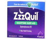 ZzzQuil Nighttime Sleep Aid Liquicaps 48 Count per Box 2 Boxes