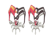 DC Comics The Justice League HarleyQuinn Head 2 Pack Patch Iron On Gift Set
