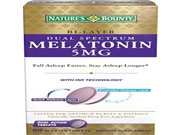 Natures Bounty Dual Spectrum Bi Layer Melatonin Tablets 5mg 60 Count Pack of 5