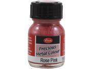 Viva Decor Precious Metal Color 25ml Pkg Rose Pink