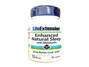 Life Extension Enhanced Natural Sleep with Melatonin Vegetarian Capsules 30 Count