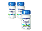 Life Extension Melatonin 6 Hour Timed Release 3mg 60 Vegetarian Tablets 3 Pak