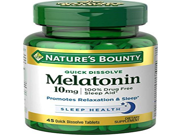 Natures Bounty Melatonin 10 mg Dietary Supplement Quick Dissolve Tablets 45 TB Buy Packs and SAVE Pack of 5