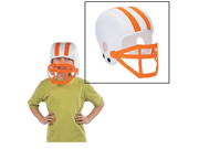 Team Spirit Football Helmet 7 Hole for Face 12 Felt Face Mask Polyester Orange