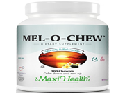 Maxi Health Mel O Chew Chewable Melatonin Sleep Aid 1 Mg Berry Flavor 100 Chewies Kosher