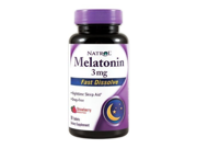 Natrol Melatonin Fast Dissolve Strawberry 3 mg. 90 Tablets Multi Pack