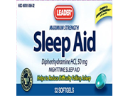 Leader Max Strength Sleep Aid 32 Softgels Per Box
