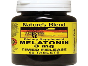 Natures Blend Melatonin Timed Release 3 mg 60 Tabs Pack of 3