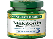 Natures Bounty Melatonin 10 mg Dietary Supplement Quick Dissolve Tablets 45 TB Buy Packs and SAVE Pack of 3