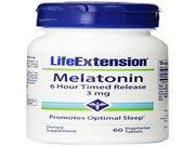 Life Extension Melatonin 6 Hour Timed Release 60 vegetarian tablets