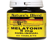 Natures Blend Melatonin 5 mg Sublingual Tablets 60 CT PACK OF 4