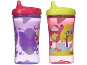 Gerber Graduates Advance Developmental Hard Spout Sippy Cup in Assorted Colors 2 Pack 10 Ounce Theme May Vary