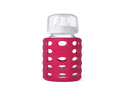 Lifefactory 9 Ounce Baby Bottle SET OF TWO color = Raspberry