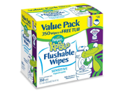 Pampers Kandoo Flushable Wipes Sensitive Value Pack 350 Count