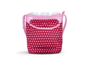 Built Bottle Buddy Three Bottle Tote In Baby Pink Mini Dots