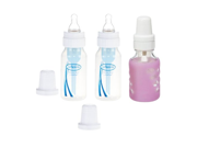 Dr. Browns Natural Flow Standard Polypropylene Bottle 4 oz 3 Pack One Pink Bonus Sleeve