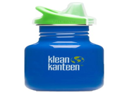 Klean Kanteen 12 oz Stainless Steel Water Bottle Kid Kanteen Sippy Cap in Bright Green Ocean Blue