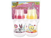 Looney Tunes 2 Pack Wide Neck Bottles yellow pink one size