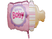 Pioneer Balloon Company Welcome Baby Bottle Shape Balloon 39 Pink