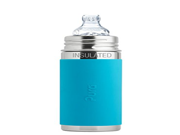 Pura Insulated Stainless Steel Toddler Bottle With Silicone Xl Sipper Spout Sleeve Aqua