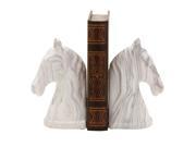 BENZARA 59717 Outstanding Ceramic Marble Finish Bookend Pair 4 W 8 H