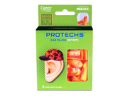 Flents Protechs Foam Ear Plugs Sport 8 Pair with Carrying Case NRR 33dB Hearing Protection
