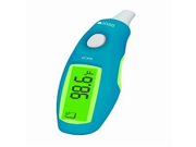 Mabis Instant Ear Thermometer for Quick One Second Readings with Memory and Color Coded Temperature Display Blue