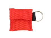 CPR Face Mask First Aid Key Chain Kit for First Aid or Training Red