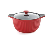 Gibson Denhoff 3qt Ribbed Casserole Red 91999.02