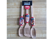 Cooking with Calphalon Beechwood 3 Piece Slotted Utensil Set