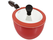 Neoflam Midas PLUS 3 piece Ceramic Nonstick Chefs Pan with Detachable Handle Sunrise Red