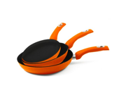 Bialetti Trends Collection 3 Pack Saute Pans Orange Spice