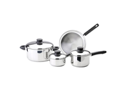 Kinetic Kitchen Basics Series Stainless Steel Cookware Set with Lids 12000 7 Piece