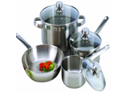 Excelsteel 7 Piece 18 10 Stainless Steel Cookware With Encapsulated Base