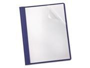 Linen Finish Clear Front Report Cover 3 Fasteners Letter Navy 25 Box