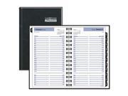 Hardcover Daily Appointment Book 4 7 8 X 8 Black 2017