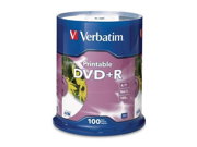 VER95145 Verbatim DVD R 4.7GB 16X White Inkjet Printable 100pk Spindle