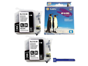 G G Compatible Ink Cartridge Replacement for Brother LC103 Black 2 Pack