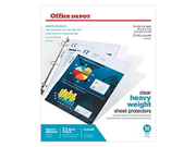 Office Depot Top Loading Sheet Protectors Heavyweight Clear Pack Of 50 OD03029
