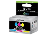 Lexmark 150XL High Capacity Return Program Ink Cartridge Assorted Inkjet 800 Page 3 Pack 14N1807