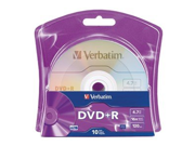 Verbatim AZO DVD R 96942 4.7GB 16X Branded 10PK Blister [Non Retail Packaged]