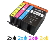 Generic Replacement Ink Cartridges Compatible With HP 934XL 935XL 2BK 2C 2M 2Y Pack of 8