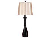 Polystone Table Lamp With Rope Accents by Benzara