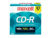 Disc CD R 80 min branded Slim Jewel 10 PK 48x [Non Retail Packaged]