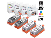 LD © Compatible Canon PGI35 and CLI36 Set of 4 Ink Cartridges Includes 2 Black and 2 Color Cartridges for use in the Canon IP100 Printer