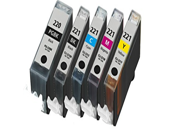 HouseOfToners Compatible Ink Cartridge Replacements for Canon PGI 220 1 Black and CLI 221 1 Black 1 Cyan 1 Magenta 1 Yellow 5 Pack